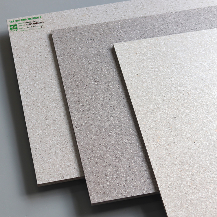 60x60 سنتيمتر أبيض رمادي الأواني الصغيرة المضادة للانزلاق ريفي بلاط البورسلين Terrazzo