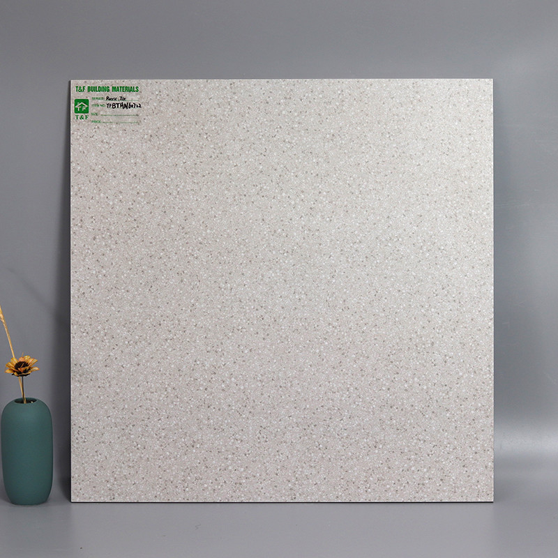 60x60 سنتيمتر أبيض رمادي الأواني الصغيرة المضادة للانزلاق ريفي بلاط البورسلين Terrazzo
