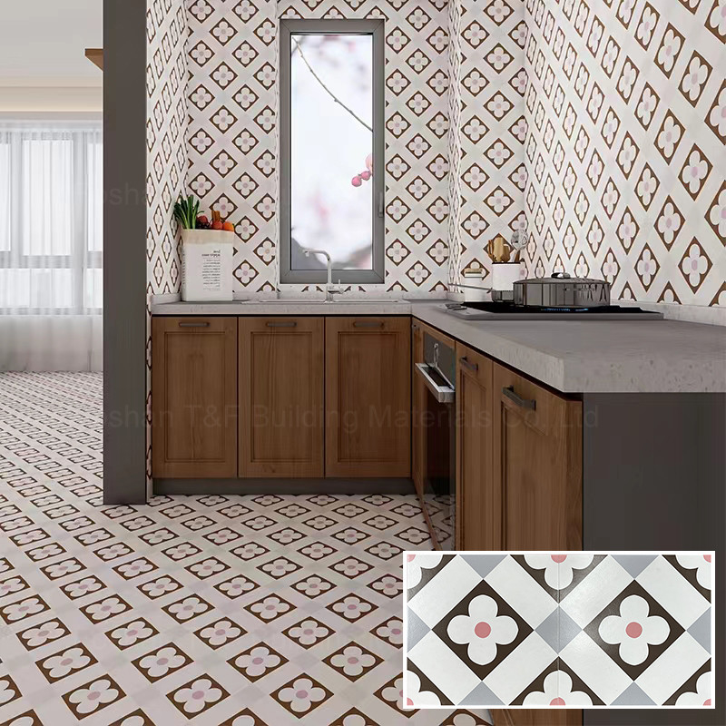 30x30 بلاط سيراميك مزجج على الطراز الاسكندنافي صغير مربع فسيفساء بلاط أرضيات شرفة