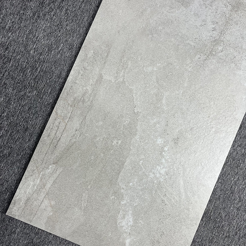 1200x600 بلاط حائط محكم غرفة المعيشة ارتداء مقاومة شبه مات رمادي وابي سابي ريفي