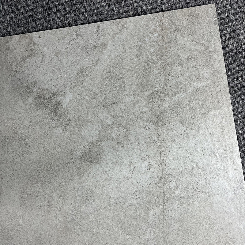1200x600 بلاط حائط محكم غرفة المعيشة ارتداء مقاومة شبه مات رمادي وابي سابي ريفي