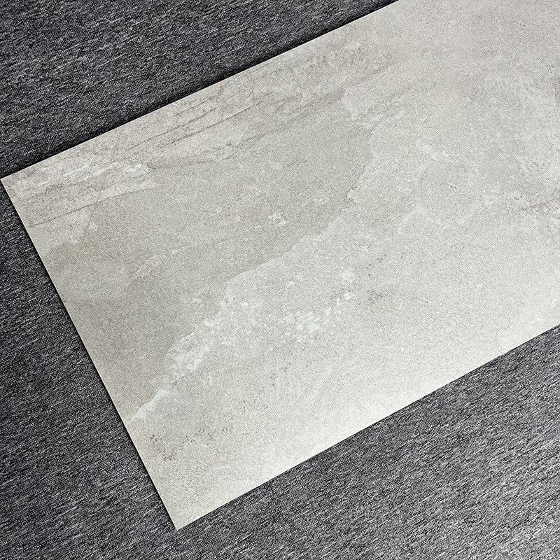 1200x600 بلاط حائط محكم غرفة المعيشة ارتداء مقاومة شبه مات رمادي وابي سابي ريفي