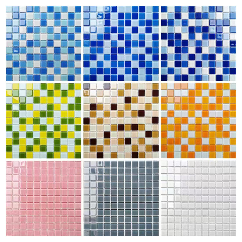 300x300mm الزجاج الكريستالي الفسيفساء الأرضية الجدار البلاط للحمام حمام سباحة حمام المطبخ Backsplash