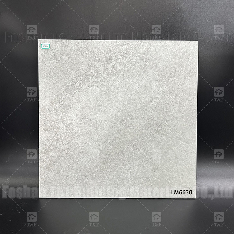 60x60mm البلاط الرخام الرمادي السيراميكي للطابق والجدار غرفة نوم البورسلين الريفية البلاط