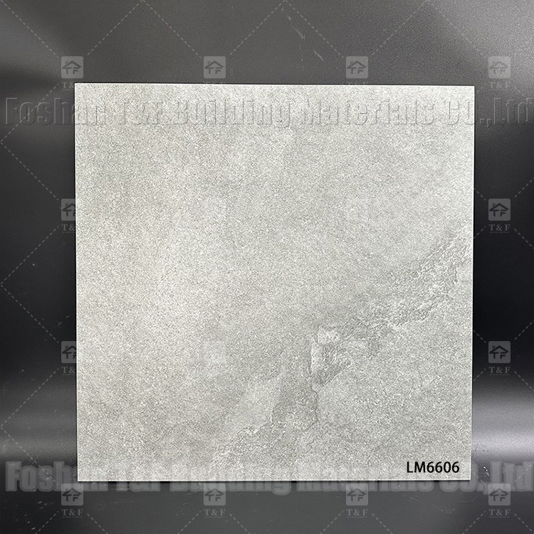 60x60mm البلاط الرخام الرمادي السيراميكي للطابق والجدار غرفة نوم البورسلين الريفية البلاط