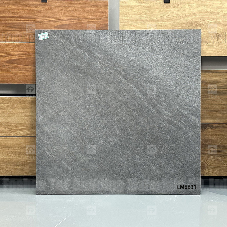 60x60mm البلاط الرخام الرمادي السيراميكي للطابق والجدار غرفة نوم البورسلين الريفية البلاط