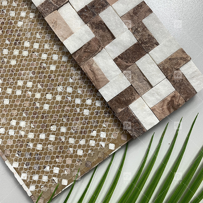 حجر الرخام تبدو بلاط الفسيفساء سطح متطاطي تزيين الحمام المطبخ Backsplash
