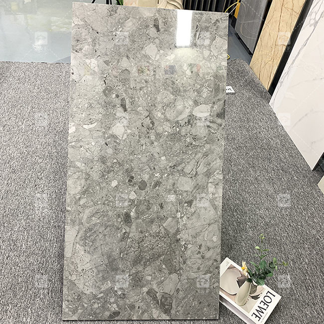 600x1200mm فاخرة كاملة الجسم لامعة مطلية بلاط الزجاج لأرضية بلاط البورسلين الرخام