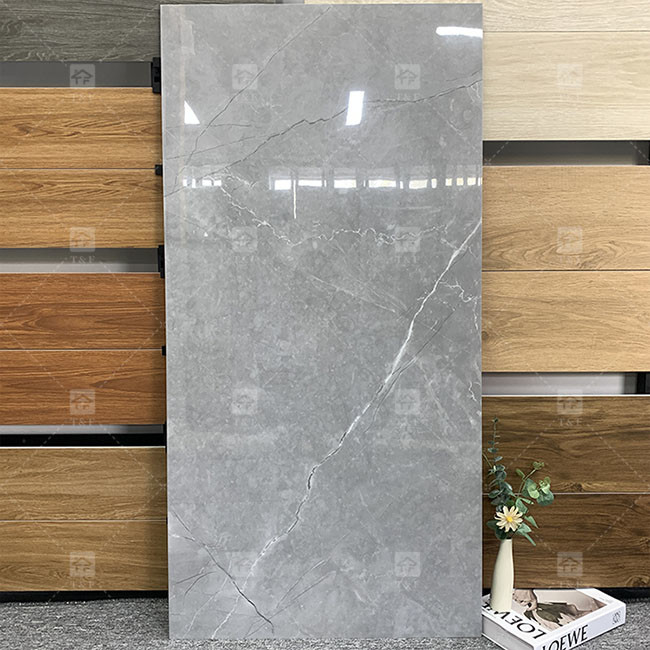 600x1200mm فاخرة كاملة الجسم لامعة مطلية بلاط الزجاج لأرضية بلاط البورسلين الرخام