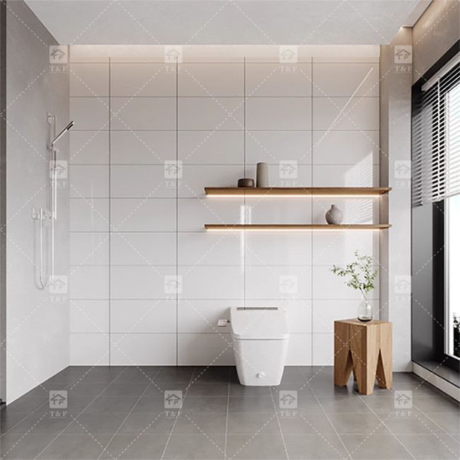 المنزل الزخرفي بلاط البورسلين الأبيض الخارق 300x600 بلاط الجدار المطبخ سطح ملمع بلاط السيراميك
